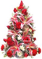 ARBOL FLORAL DE NAVIDAD. Colorido puede variar seg&uacute;n stock y temporada. Disponible para env&iacute;os dentro de Santiago de Chile.