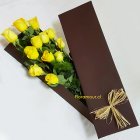 Bella caja color marr&oacute;n con 12 rosas importadas, depende del stock en bodega.
Seleccione color de rosas
S&oacute;lo Santiago.&nbsp;
