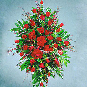 Arreglo floral condolencias - Ovalo Fúnebre