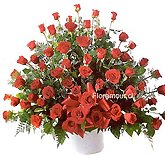 Extraordinario homenaje de Amor. Seleccione color de las rosas:
